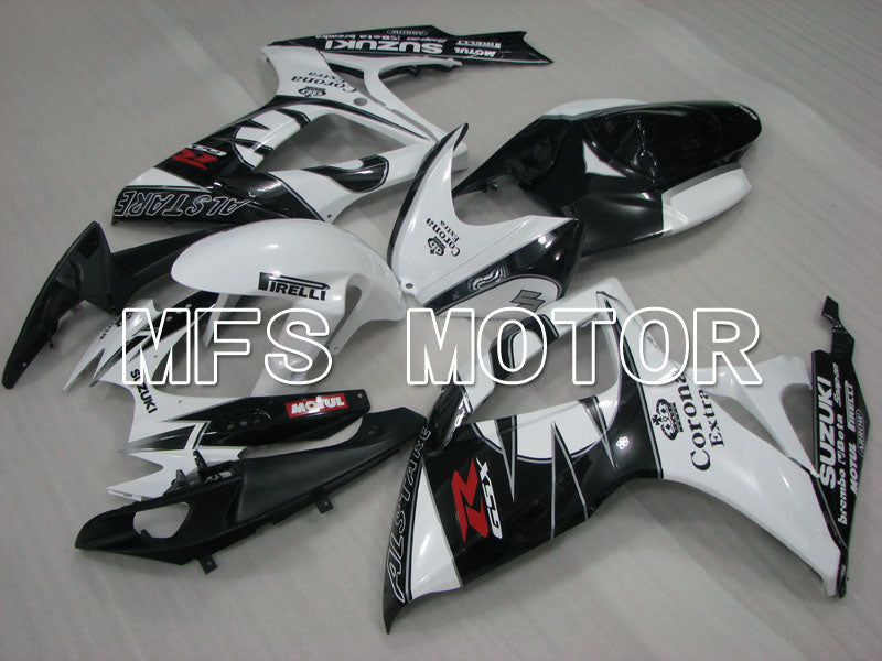 Suzuki GSXR600 GSXR750 2006-2007 Injection ABS Fairing - Corona - Black White - MFS2321 - Fairings Kit