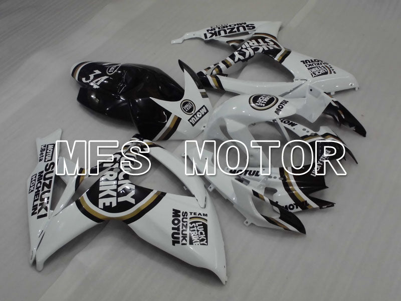 Suzuki GSXR600 GSXR750 2006-2007 Injection ABS Fairing - Lucky Strike - Black White - MFS2350 - Fairings Kit