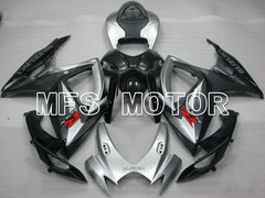 Suzuki GSXR600 GSXR750 2006-2007 Injection ABS Fairing - Factory Style - Black Silver - MFS2386 - Fairings Kit