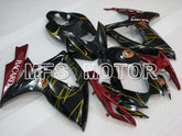Suzuki GSXR600 GSXR750 2006-2007 Injection ABS Fairing - BACARDI - Black Red wine color - MFS2402 - Fairings Kit