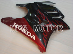Honda CBR600 F3 1997-1998 Injection ABS Fairing - Flame - Black Red - MFS3058 - Fairings Kit