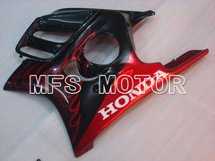 Honda CBR600 F3 1997-1998 Injection ABS Fairing - Flame - Black Red - MFS3058 - Fairings Kit