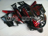 Honda CBR600 F2 1991-1994 ABS Fairing - Flame - Black Red - MFS3111 - Fairings Kit