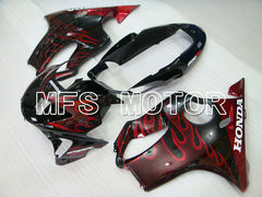 Honda CBR600 F4 1999-2000 Injection ABS Fairing - Flame - Black Red - MFS3123 - Fairings Kit