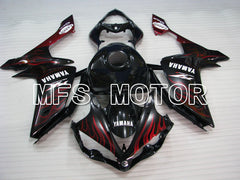 Yamaha YZF-R1 2007-2008 Injection ABS Fairing - Flame - Black Red - MFS3441 - Fairings Kit