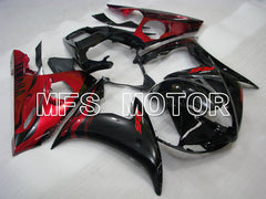 Yamaha YZF-R6 2003-2004 Injection ABS Fairing - Factory Style - Red wine color Black - MFS3487 - Fairings Kit