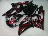 Yamaha YZF-R6 1998-2002 Injection ABS Fairing - Flame - Black Red - MFS3554 - Fairings Kit