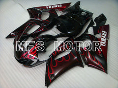Yamaha YZF-R6 1998-2002 Injection ABS Fairing - Flame - Black Red - MFS3554 - Fairings Kit