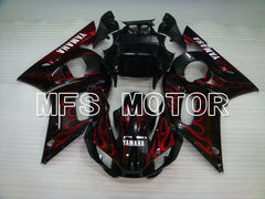 Yamaha YZF-R6 1998-2002 Injection ABS Fairing - Flame - Black Red - MFS3554 - Fairings Kit