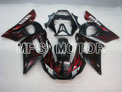Yamaha YZF-R6 1998-2002 Injection ABS Fairing - Flame - Black Red - MFS3558 - Fairings Kit