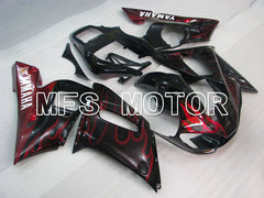Yamaha YZF-R6 1998-2002 Injection ABS Fairing - Flame - Black Red - MFS3558 - Fairings Kit
