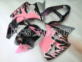 Kawasaki NINJA ZX6R 2000-2002 Injection ABS Fairing - Flame - Black Pink - MFS3680 - Fairings Kit