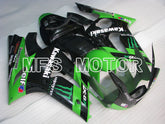 Kawasaki NINJA ZX6R 2003-2004 Injection ABS Fairing - Monster - Black Green - MFS3735 - Fairings Kit