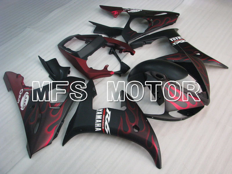 Yamaha YZF-R6 2005 Injection ABS Fairing - Flame - Red Black Matte - MFS3737 - Fairings Kit