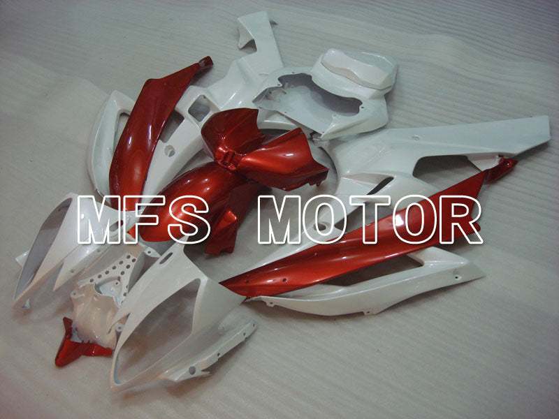 Yamaha YZF-R6 2006-2007 Injection ABS Fairing - Factory Style - Red wine color White - MFS3771 - Fairings Kit