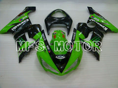 Kawasaki NINJA ZX6R 2005-2006 Injection ABS Fairing - Monster - Black Green - MFS3780 - Fairings Kit