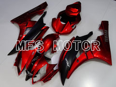 Yamaha YZF-R6 2006-2007 Injection ABS Fairing - Factory Style - Red wine color Black Matte - MFS3843 - Fairings Kit