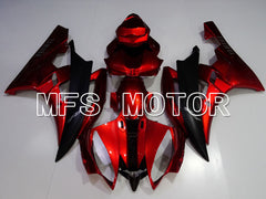 Yamaha YZF-R6 2006-2007 Injection ABS Fairing - Factory Style - Red wine color Black Matte - MFS3843 - Fairings Kit