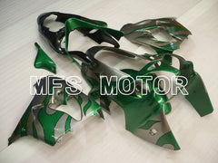 Kawasaki NINJA ZX9R 2000-2001 ABS Fairing - Flame - Green Silver - MFS3854 - Fairings Kit
