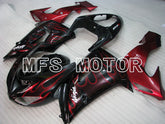 Kawasaki NINJA ZX10R 2006-2007 Injection ABS Fairing - Flame - Black Red - MFS4005 - Fairings Kit
