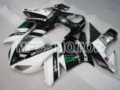 Kawasaki NINJA ZX10R 2006-2007 Injection ABS Fairing - Monster - Black White - MFS4009 - Fairings Kit