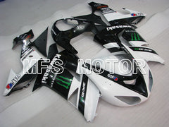 Kawasaki NINJA ZX10R 2006-2007 Injection ABS Fairing - Monster - Black White - MFS4009 - Fairings Kit
