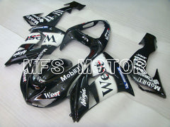 Kawasaki NINJA ZX10R 2006-2007 Injection ABS Fairing - West - Black White - MFS4012 - Fairings Kit