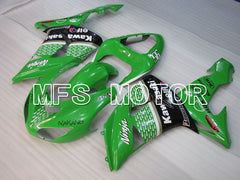 Kawasaki NINJA ZX10R 2006-2007 Injection ABS Fairing - Factory Style - Black Green - MFS4022 - Fairings Kit