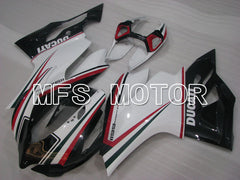 Ducati 1199 2011-2014 Injection ABS Fairing - Factory Style - Black White - MFS4105 - Fairings Kit