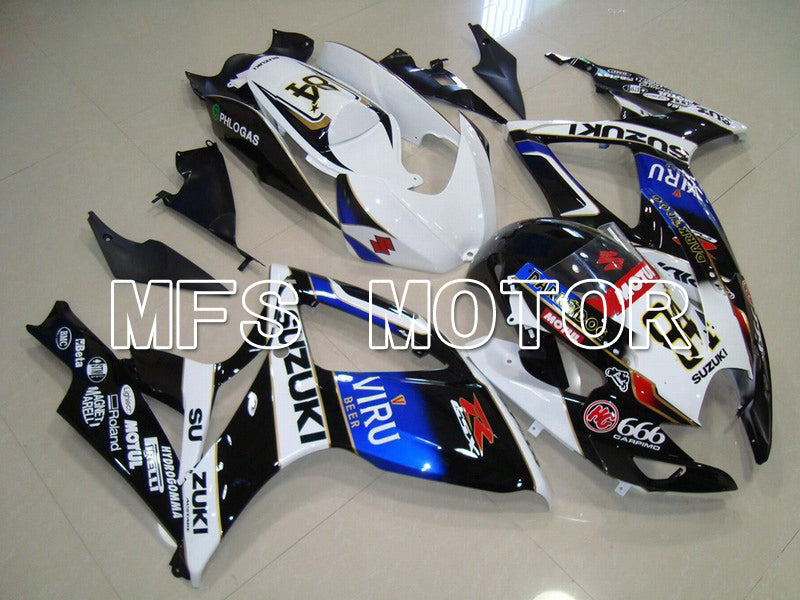 Suzuki GSXR600 GSXR750 2006-2007 Injection ABS Fairing - VIRU - Black White Blue - MFS5027 - Fairings Kit