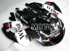 Suzuki GSXR750 1996-1999 ABS Fairing - West - Black White - MFS6902 - Fairings Kit