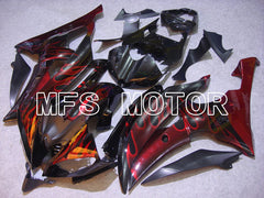 Yamaha YZF-R6 2008-2016 Injection ABS Fairing - Flame - Red Black - MFS5379 - Fairings Kit