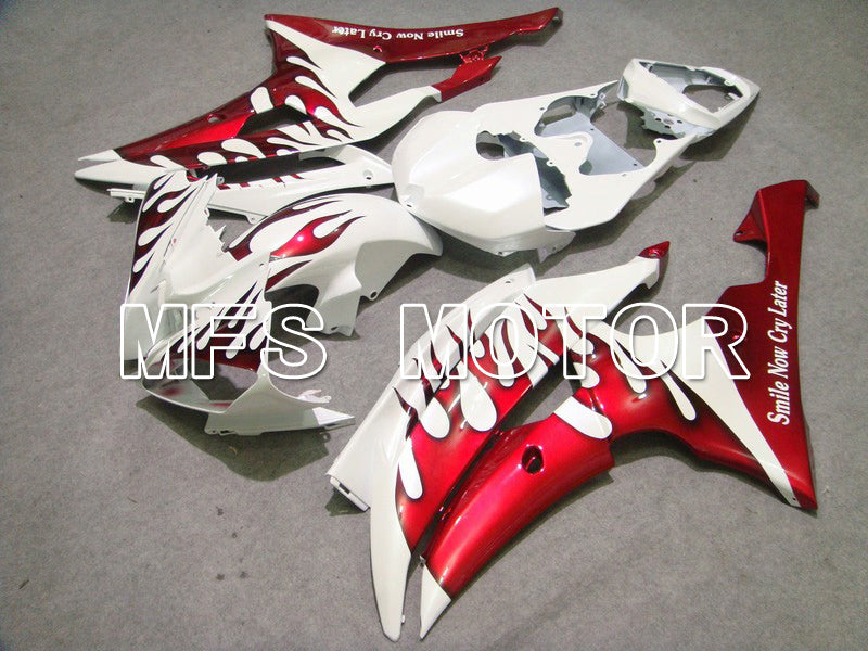 Yamaha YZF-R6 2008-2016 Injection ABS Fairing - Flame - Red White - MFS5385 - Fairings Kit