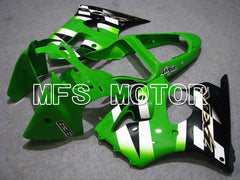 Kawasaki NINJA ZX6R 2000-2002 Injection ABS Fairing - Factory Style - Black Green - MFS5598 - Fairings Kit