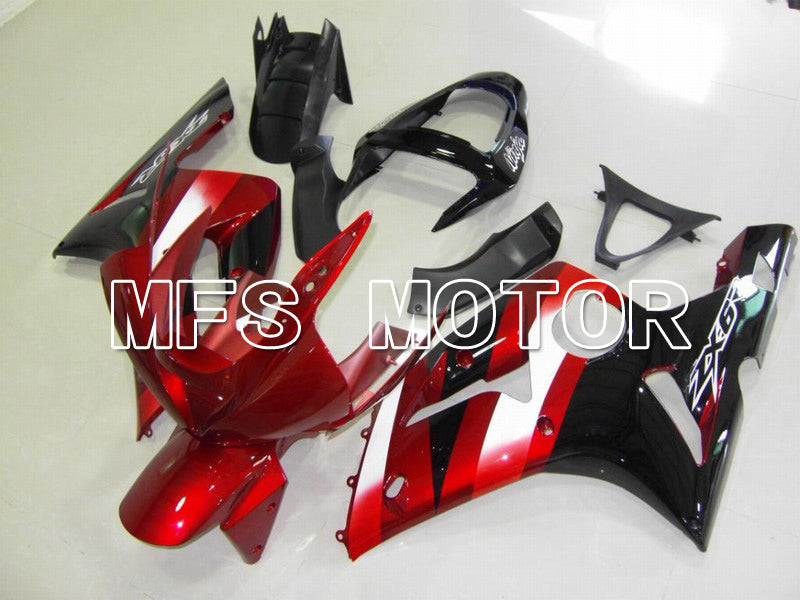 Kawasaki NINJA ZX6R 2003-2004 Injection ABS Fairing - Factory Style - Black Red - MFS5650 - Fairings Kit