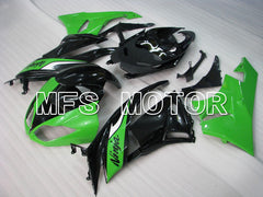 Kawasaki NINJA ZX6R 2009-2012 Injection ABS Fairing - Factory Style - Black Green - MFS5807 - Fairings Kit