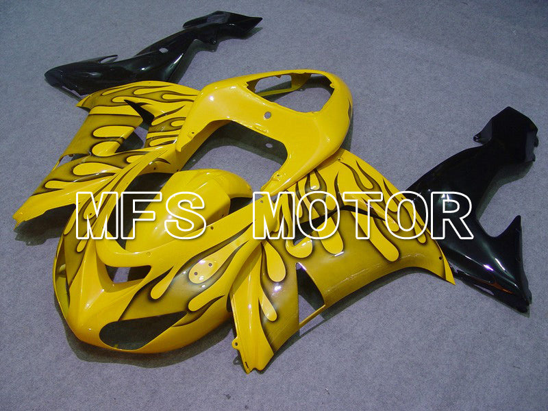 Kawasaki NINJA ZX10R 2006-2007 Injection ABS Fairing - Flame - Black Yellow - MFS5971 - Fairings Kit