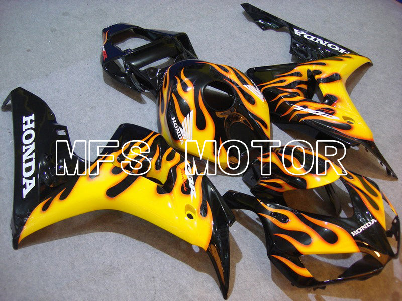 Honda CBR1000RR 2006-2007 Injection ABS Fairing - Flame - Black Yellow - MFS6034 - Fairings Kit