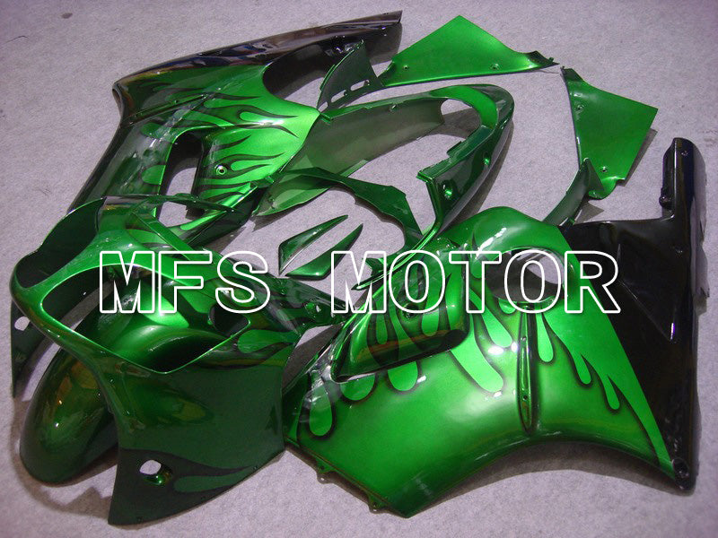 Kawasaki NINJA ZX12R 2000-2001 Injection ABS Fairing - Flame - Black Green - MFS6036 - Fairings Kit