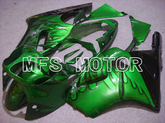 Kawasaki NINJA ZX12R 2000-2001 Injection ABS Fairing - Flame - Black Green - MFS6036 - Fairings Kit