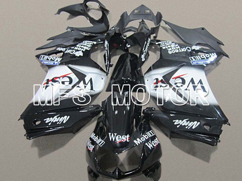 Kawasaki NINJA EX250 2008-2012 Injection ABS Fairing - West - Black White - MFS6163 - Fairings Kit