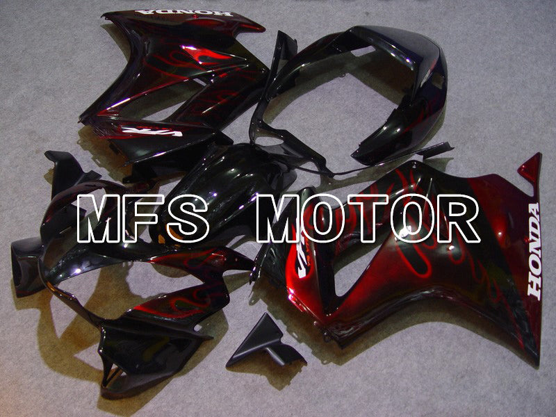 Honda VFR800 2002-2013 ABS Fairing - Flame - Red Black - MFS6345 - Fairings Kit