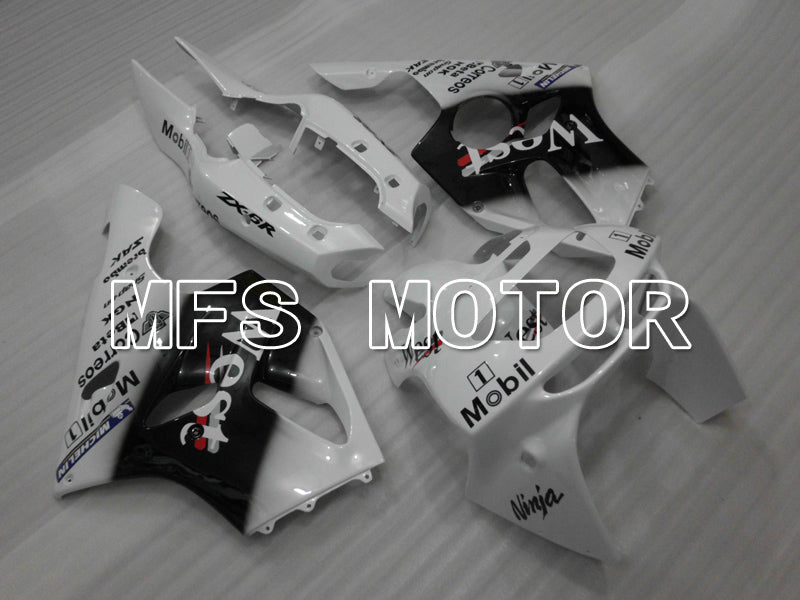 Kawasaki NINJA ZX6R 1994-1997 ABS Fairing - West - Black White - MFS6449 - Fairings Kit