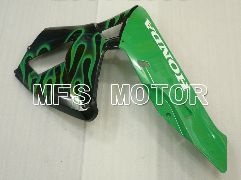 Honda CBR600RR 2003-2004 ABS Injection Fairing - Flame - Black Green - MFS2105 - Fairings Kit