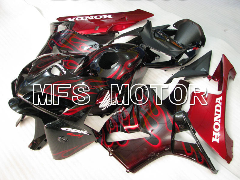 Honda CBR600RR 2005-2006 Injection ABS Fairing - Flame - Red Black - MFS2154 - Fairings Kit