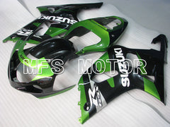 Suzuki GSXR750 2000-2003 Injection ABS Fairing - Factory Style - Black Green - MFS6993 - Fairings Kit