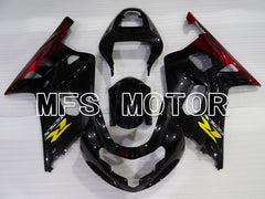 Suzuki GSXR600 2001-2003 Injection ABS Fairing - Jordan - Black Red - MFS2197 - Fairings Kit