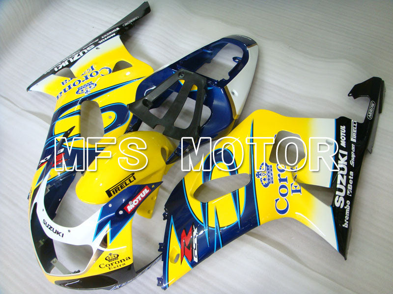 Suzuki GSXR750 2000-2003 Injection ABS Fairing - Corona - Black Yellow Blue - MFS6998 - Fairings Kit