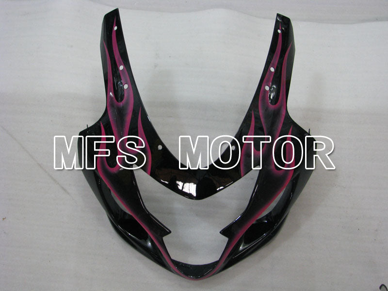 Suzuki GSXR600 GSXR750 2004-2005 Injection ABS Fairing - Flame - Black Red - MFS2239 - Fairings Kit