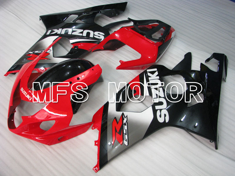 Suzuki GSXR600 GSXR750 2004-2005 Injection ABS Fairing - Factory Style - Black Red - MFS2279 - Fairings Kit